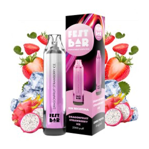 Fest Bar Pod desechable Dragon Fruit Strawberry Ice
