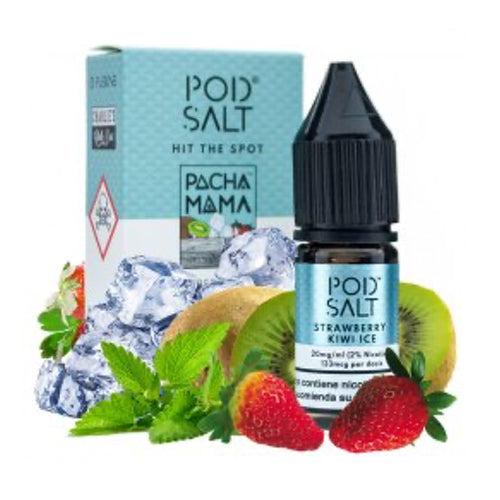 Pacha Mama Strawberry Kiwi Ice 10ml (Sals de nicotina) (Pod Salt Fusions)